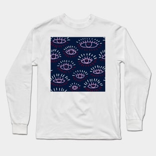 Heart Eye Pattern Long Sleeve T-Shirt